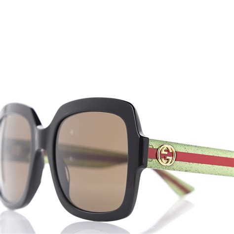 gucci shades black and green|gucci shades on sale.